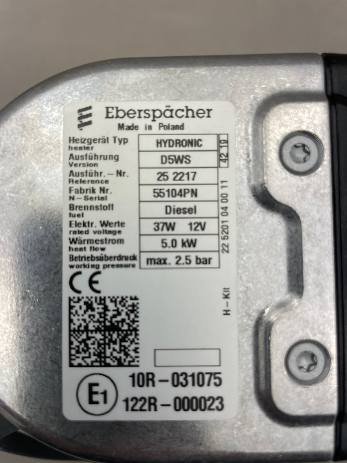 Winnebago Revel Replacement Espar